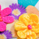 Home Sweet Home Plaid Floral Garden Linen Flag,14l9471