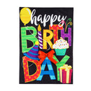 Happy Birthday Garden Linen Flag,14l9811
