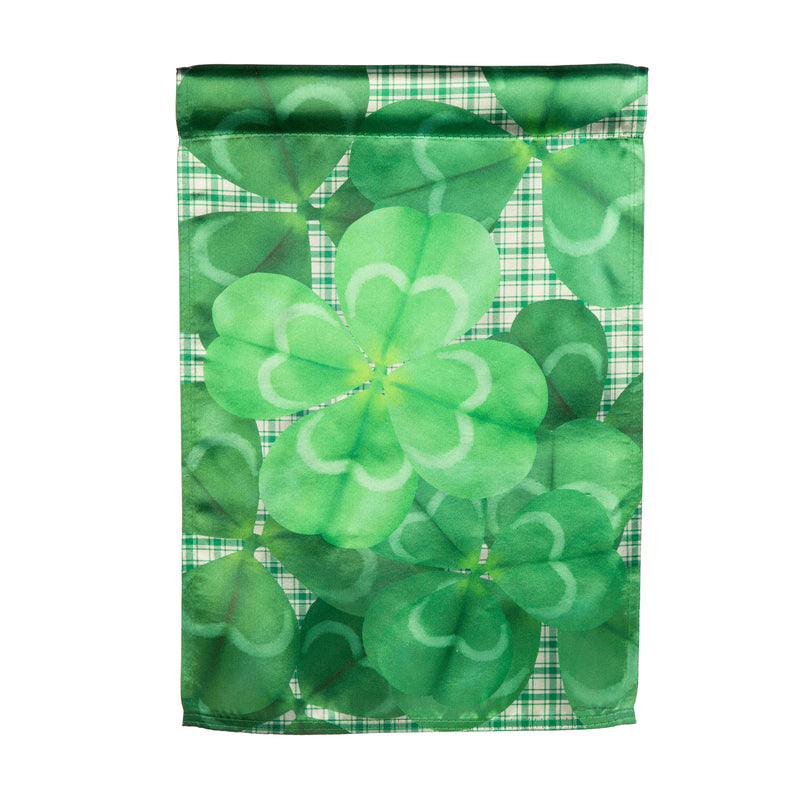 Lucky Clover Lustre Garden Flag,14lu11292