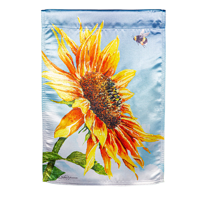 New Morning Sunflower Lustre Garden Flag,14lu11919