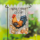 Welcome to Our Coop Garden Suede Flag,14s10729