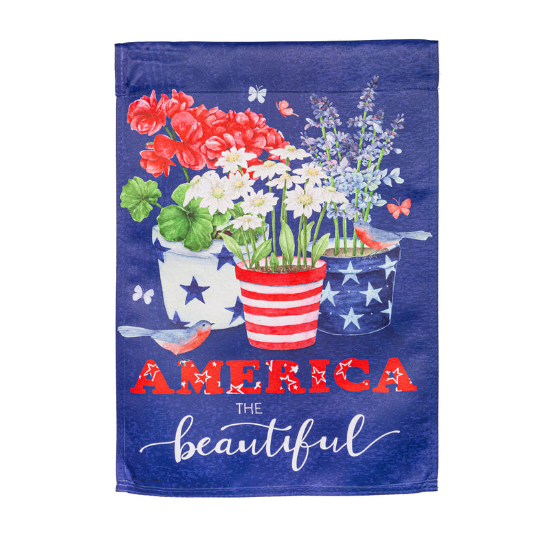 America the Beautiful Suede Garden Flag,14s11306