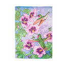 Hummingbird & Hibiscus Suede Garden Flag,14s11361