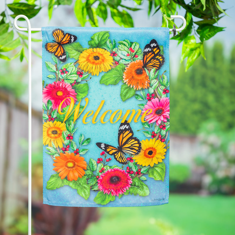 Gerbera Butterflies Suede Garden Flag,14s11363