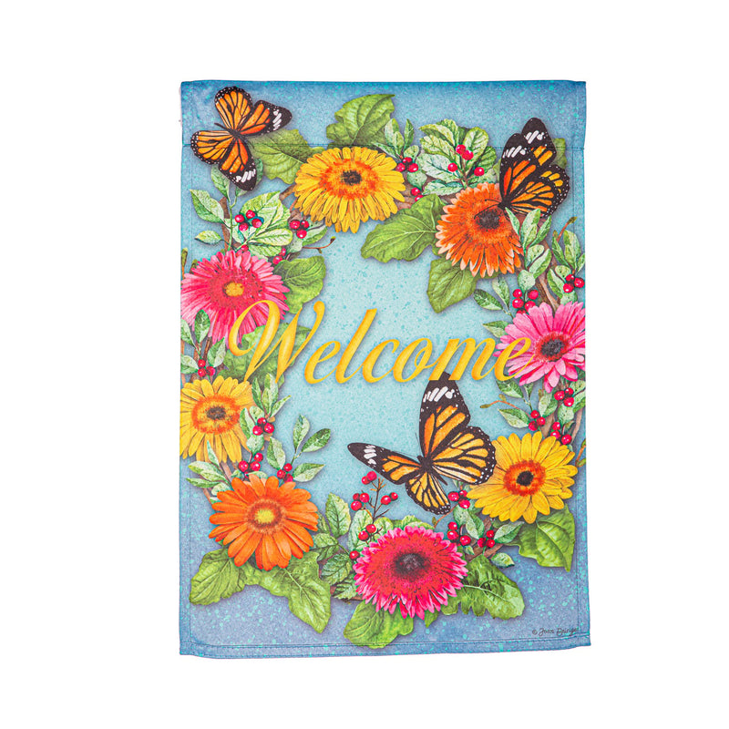 Gerbera Butterflies Suede Garden Flag,14s11363