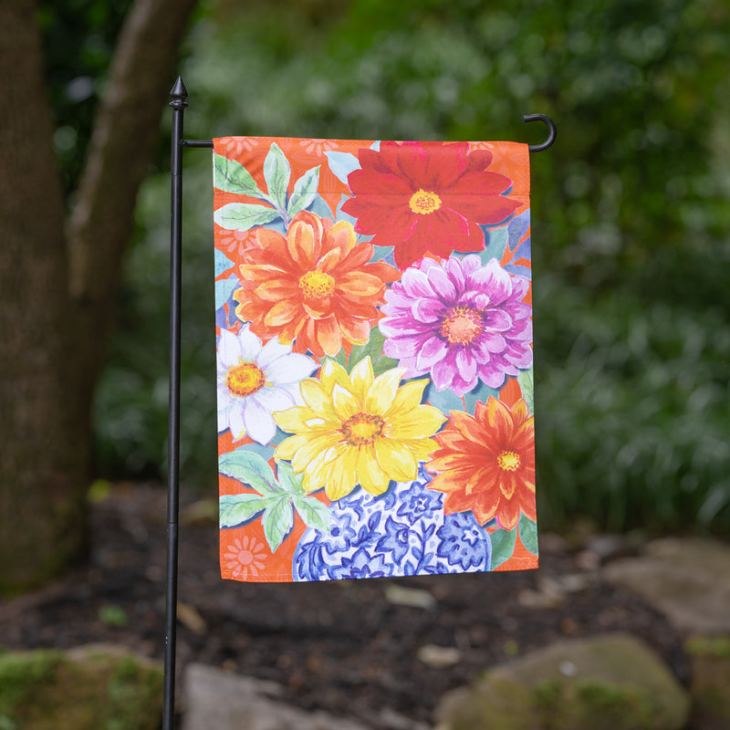 Dahlias Bouquet Suede Garden Flag,14s11566