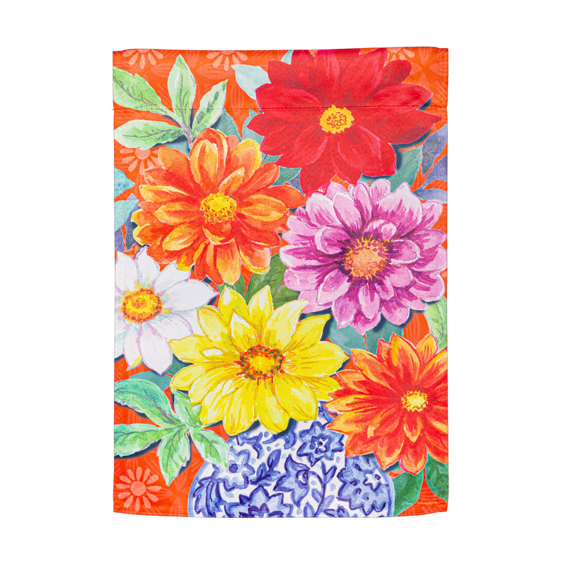 Dahlias Bouquet Suede Garden Flag,14s11566
