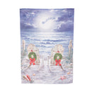 Christmas on the Beach Suede Garden Flag,14s12188