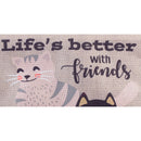 Life's Better with Cat Friends Garden Burlap Flag,14b8925