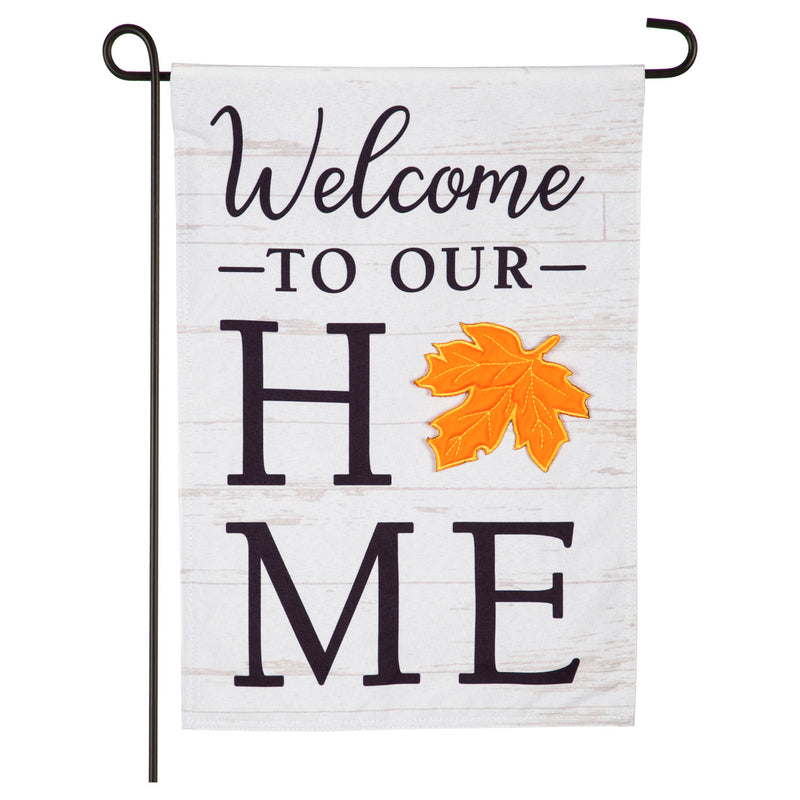 Welcome to Our Home Interchangeable Icon Garden Linen Flag,14l9308