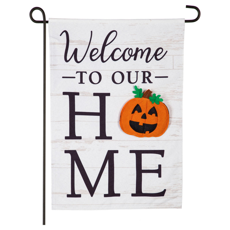 Welcome to Our Home Interchangeable Icon Garden Linen Flag,14l9308