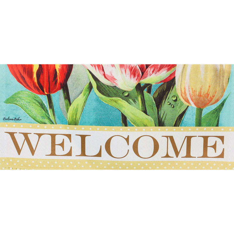 Vintage Tulips Garden Suede Flag,14s8830