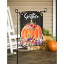 Gather Floral Pumpkin Garden Suede Flag,14s9259