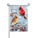 Winter Cardinals Garden Suede Flag,14s9352