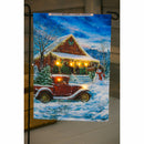 Vintage Christmas Solar LED Garden Flag,14sl8170