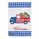 Patriotic Watermelon Truck Garden Strie Flag,14t9714