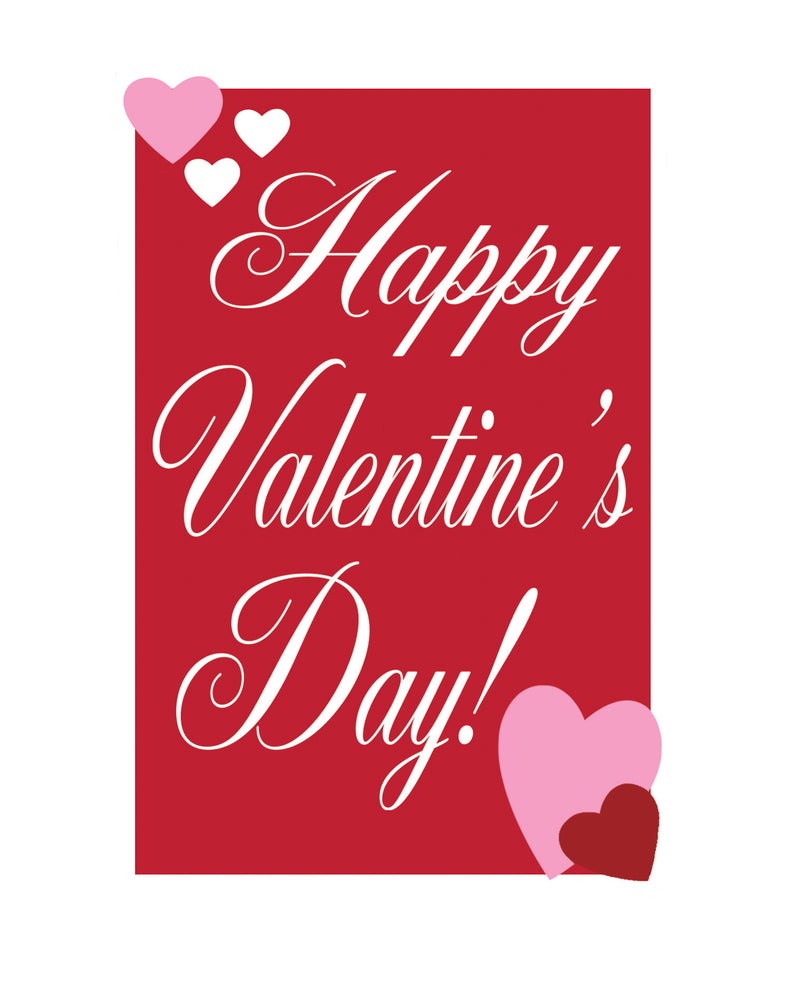 Happy Valentine's Day Applique House Flag,15084an