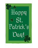 Happy St. Patrick's Day Applique House Flag,15090an