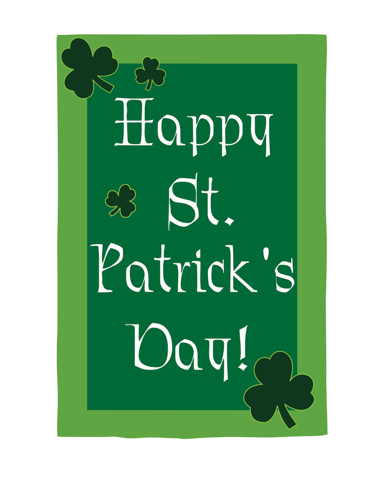 Happy St. Patrick's Day Applique House Flag,15090an