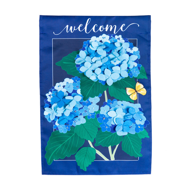 Hydrangea Blossoms House Applique Flag,159128