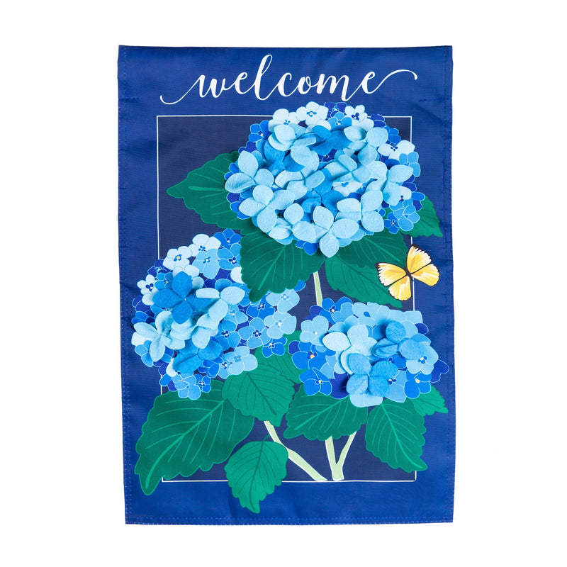 Hydrangea Blossoms House Applique Flag,159128
