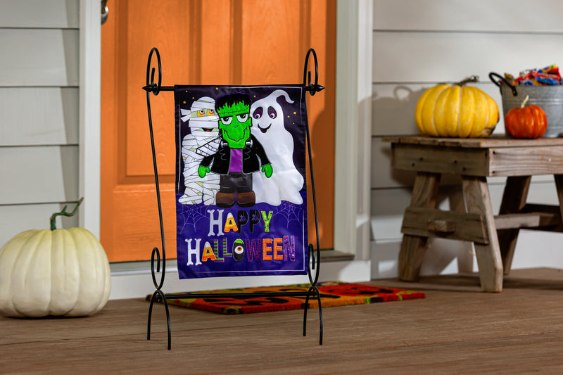 Happy Halloween Trio Applique House Flag,159902