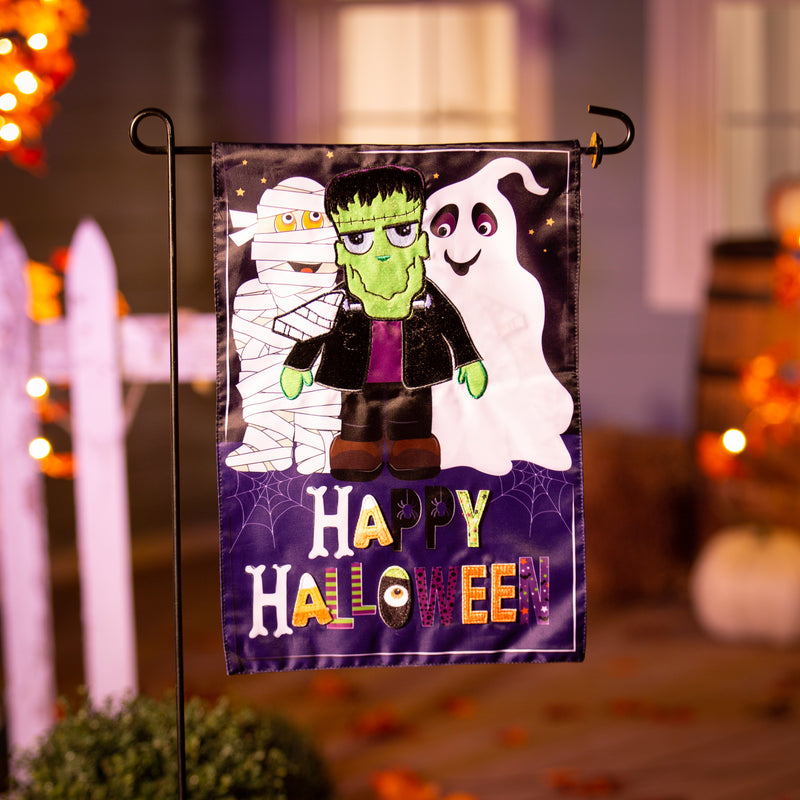 Happy Halloween Trio Applique House Flag,159902