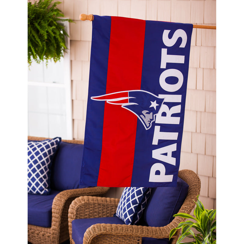 New England Patriots, Embellish Reg Flag,15sf3818