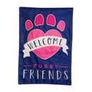 Welcome Furry Friends Garden Applique Flag,168746