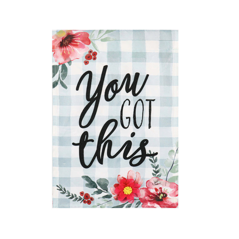 You Got This Check Garden Applique Flag,169232