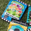 Springtime Truck Garden Applique Flag,169448