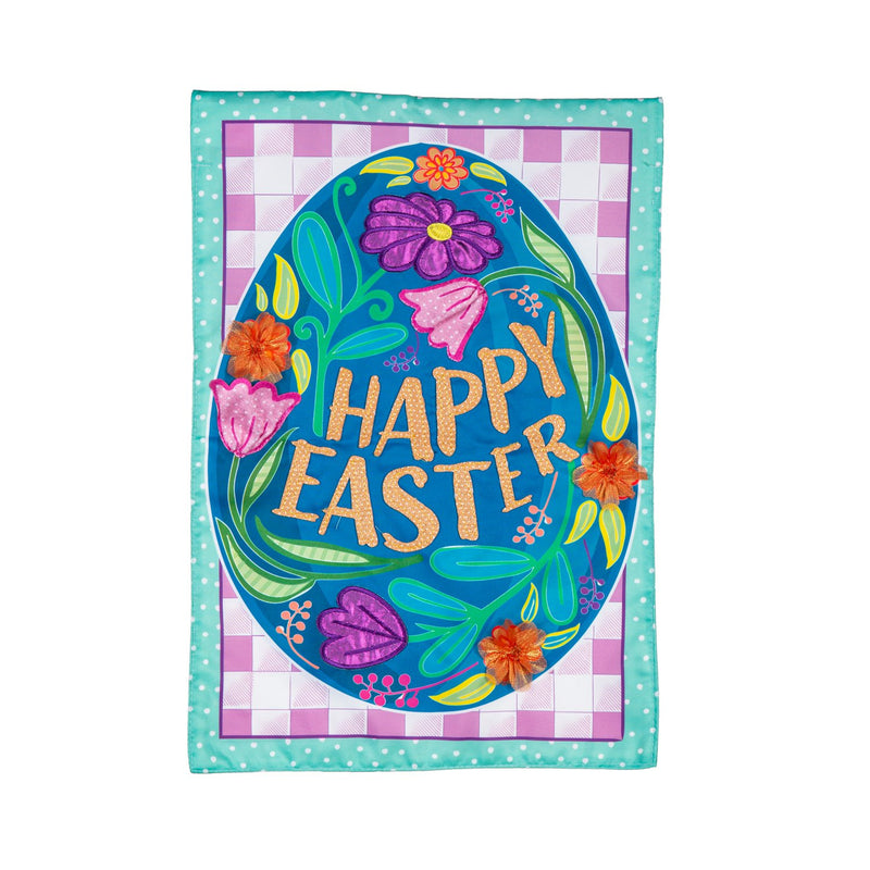 Happy Easter Egg Applique Garden Flag,169656