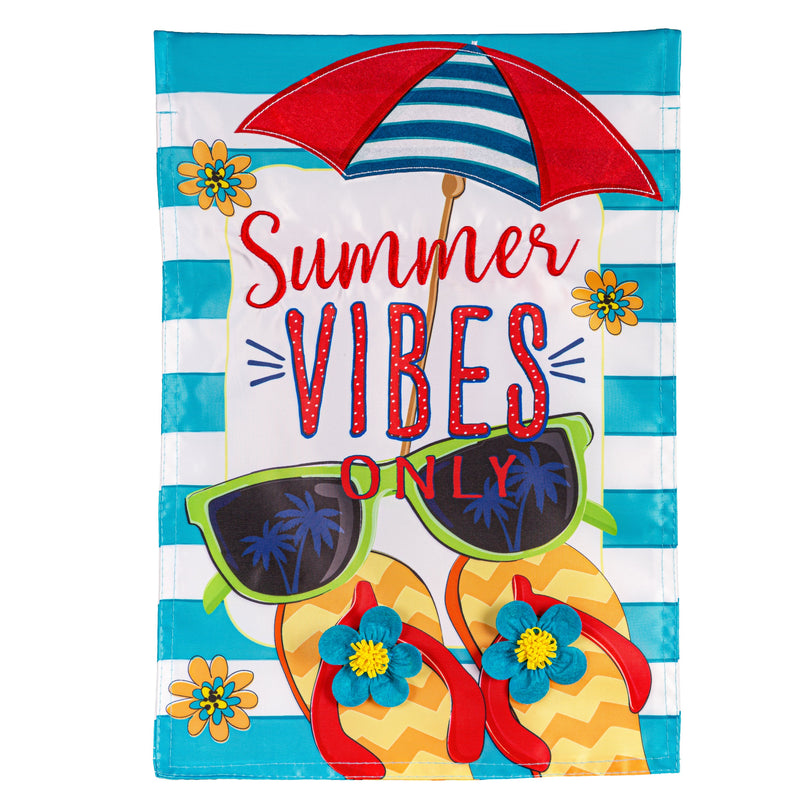 Summer Vibes Only Applique Garden Flag,169801