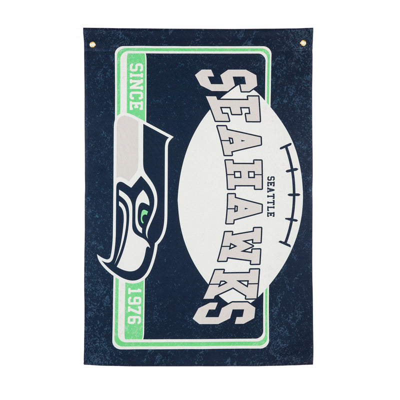 Seattle Seahawks, Linen Estate Flag,17l3827