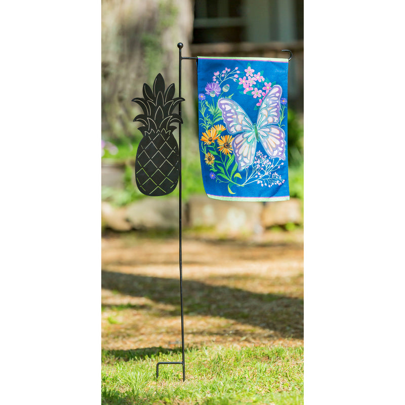 Pineapple Laser Cut Garden Flag Stand,20153