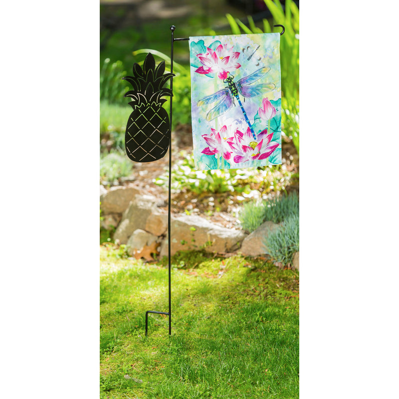 Pineapple Laser Cut Garden Flag Stand,20153