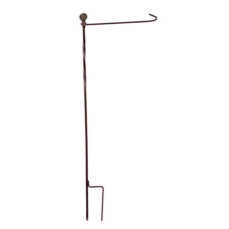 Metal Twist Garden Flag Stand, Bronze Finish,20177