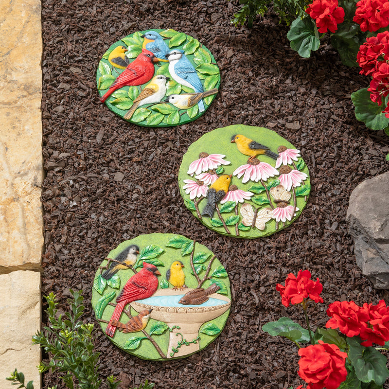 Multiple Birds Garden Stone,25925a