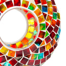 9.25"D Acrylic Circle Feeder, Rainbow Mosaic Glass,2bf7093ecm