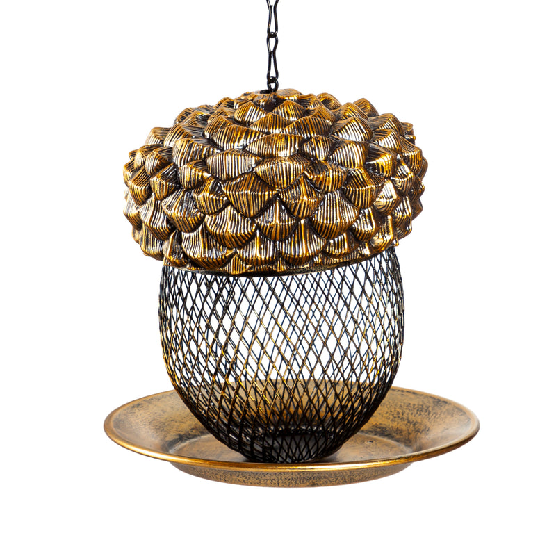 Evergreen Bird Feeder,Mesh Hanging Bird Feeders, 2 Asst.,6.3x6.3x18.5 Inches