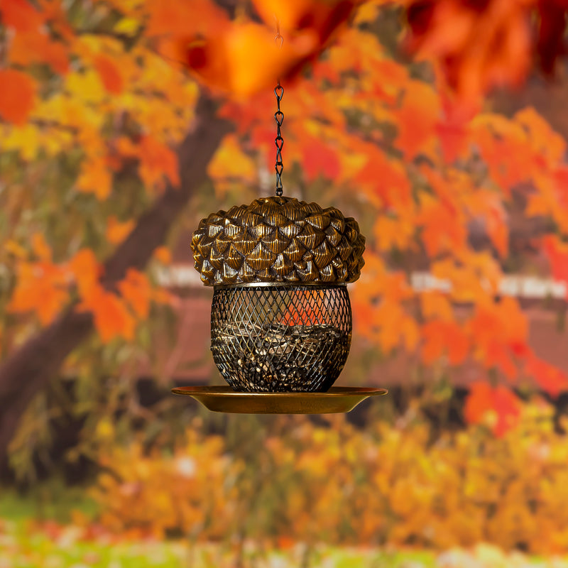 Evergreen Bird Feeder,Mesh Hanging Bird Feeders, 2 Asst.,6.3x6.3x18.5 Inches