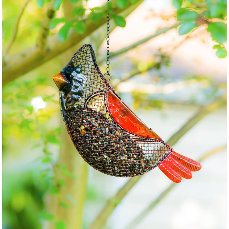 Evergreen Bird Feeder,Cardinal Seed Feeder,9.85x23.64x11.82 Inches