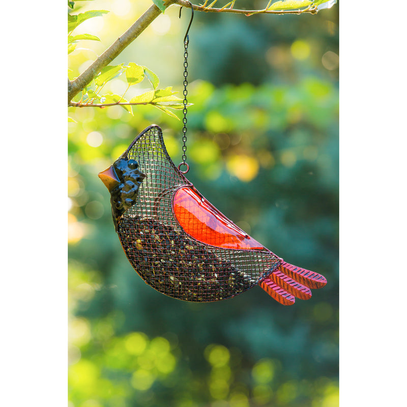 Evergreen Bird Feeder,Cardinal Seed Feeder,9.85x23.64x11.82 Inches