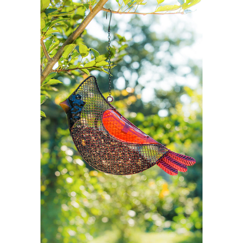 Evergreen Bird Feeder,Cardinal Seed Feeder,9.85x23.64x11.82 Inches