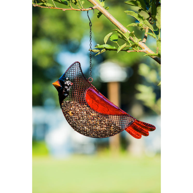 Evergreen Bird Feeder,Cardinal Seed Feeder,9.85x23.64x11.82 Inches