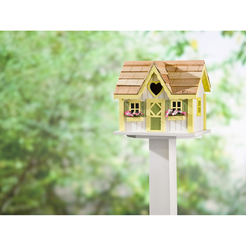 Evergreen Bird House,Sweetheart Cottage Birdhouse,7.5x8.75x6.25 Inches