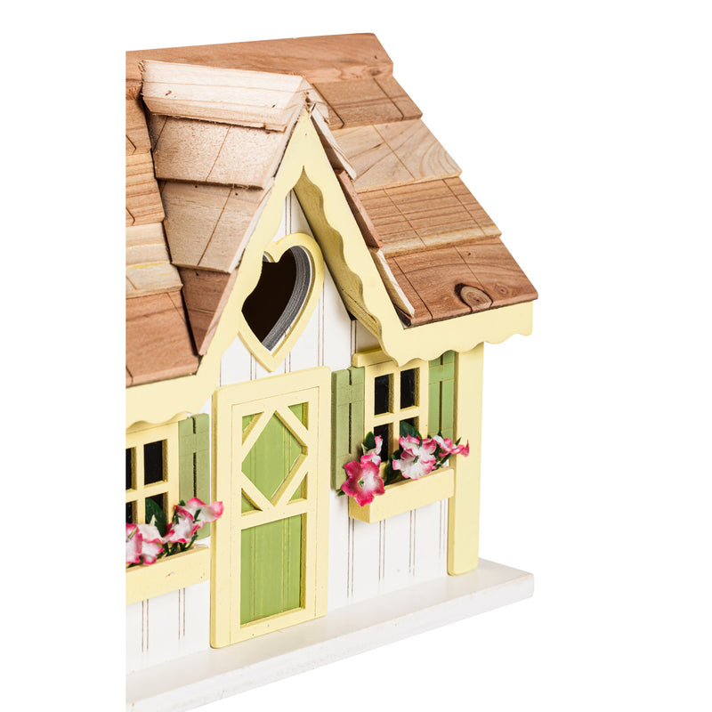 Evergreen Bird House,Sweetheart Cottage Birdhouse,7.5x8.75x6.25 Inches