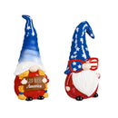 10"H Ceramic Americana Gnome Garden Statuary, Set of 2,2cg400