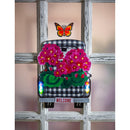 Geranium Truck LED Window Decor,2ddw2250