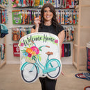 Welcome Home Bicycle Estate Door Decor,2deb2553